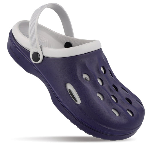 Walkaroo Men's Clogs  - WC4840 NavyBlue Grey