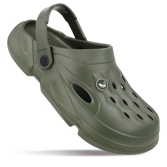 Walkaroo Mens Clogs  - WC8721 Olive