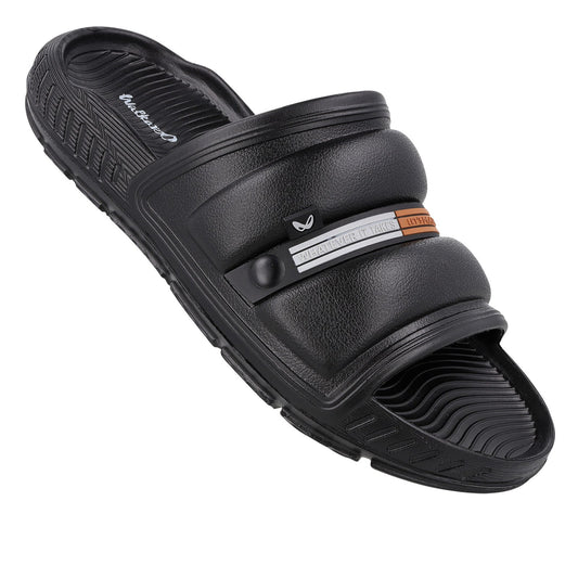 Walkaroo Mens Flip Flop Sliders  - WC8740 Black