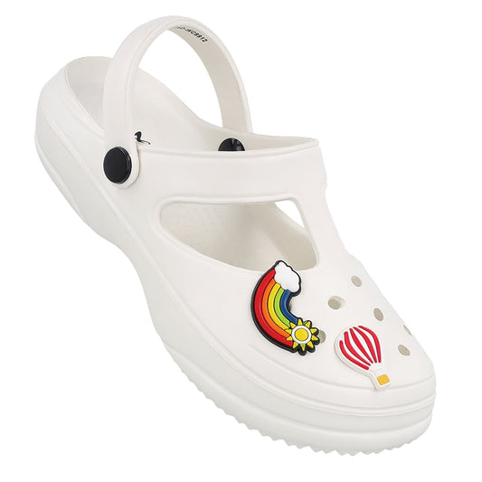 Walkaroo Womens Clogs  - WC8912 White