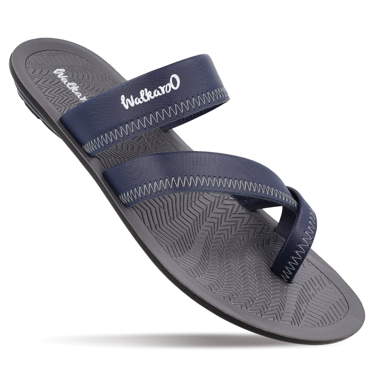 Men's Cross Strap Slide Sandals  - WG5340 Blue Grey