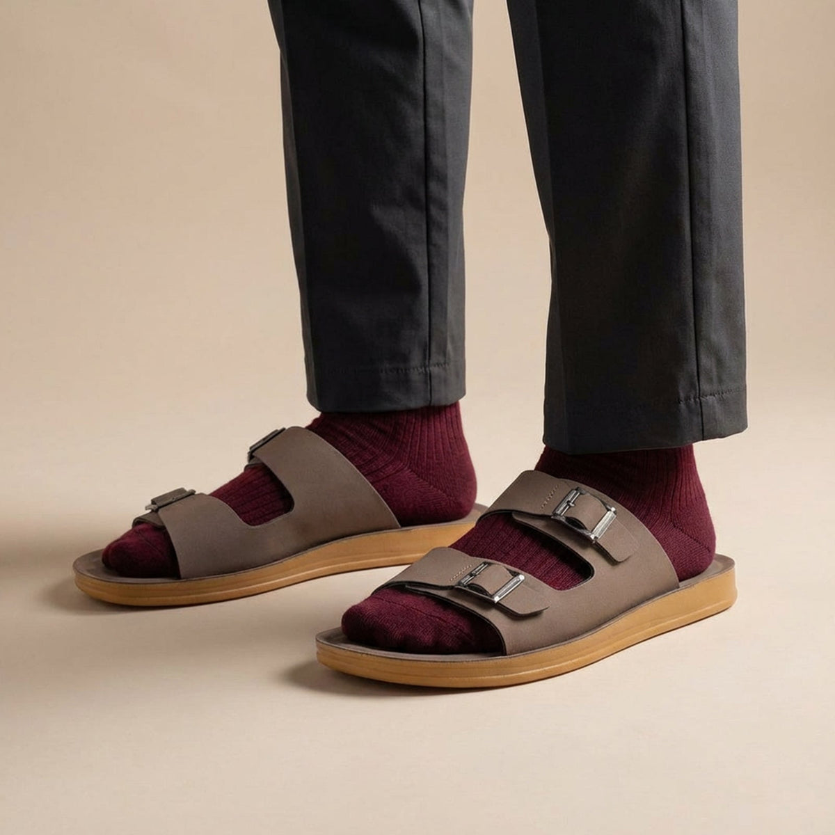 Men's Daily Wear Sandals  - WG5661 Camel