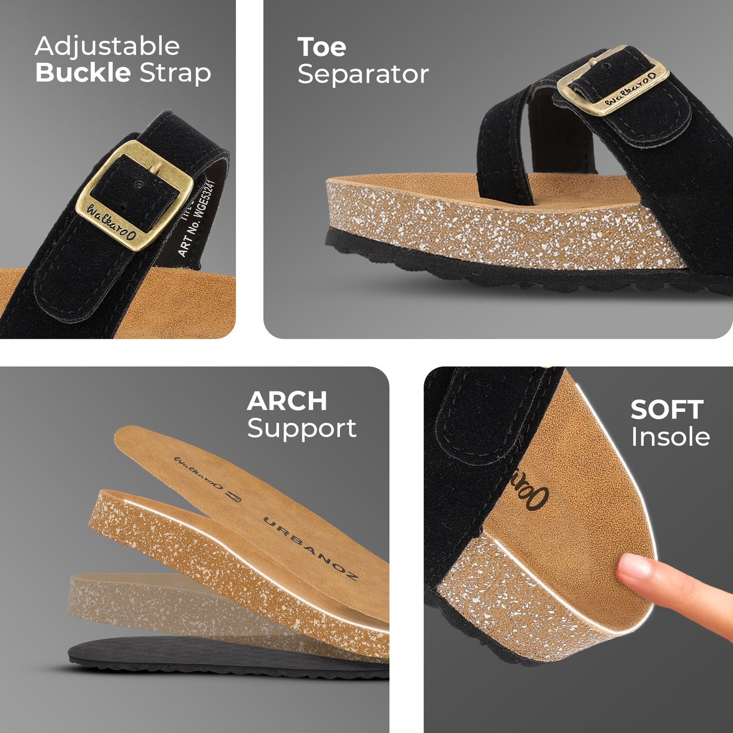 Men's Comfort Sandals - WGE53241 Black