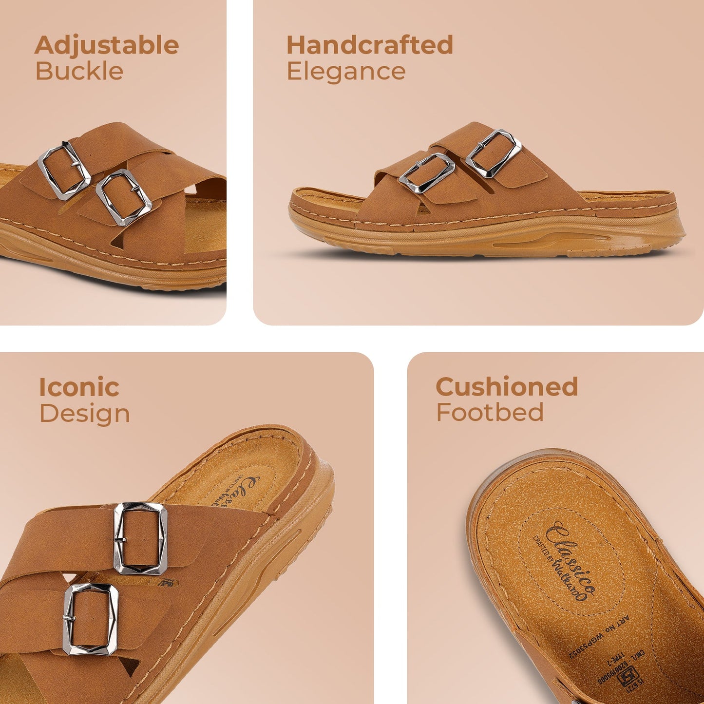 Men's Daily Wear Comfort Sandals - WGP53052 Tan