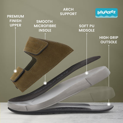 Men's Daily Wear Comfort Sandals - WGP58013 Olive