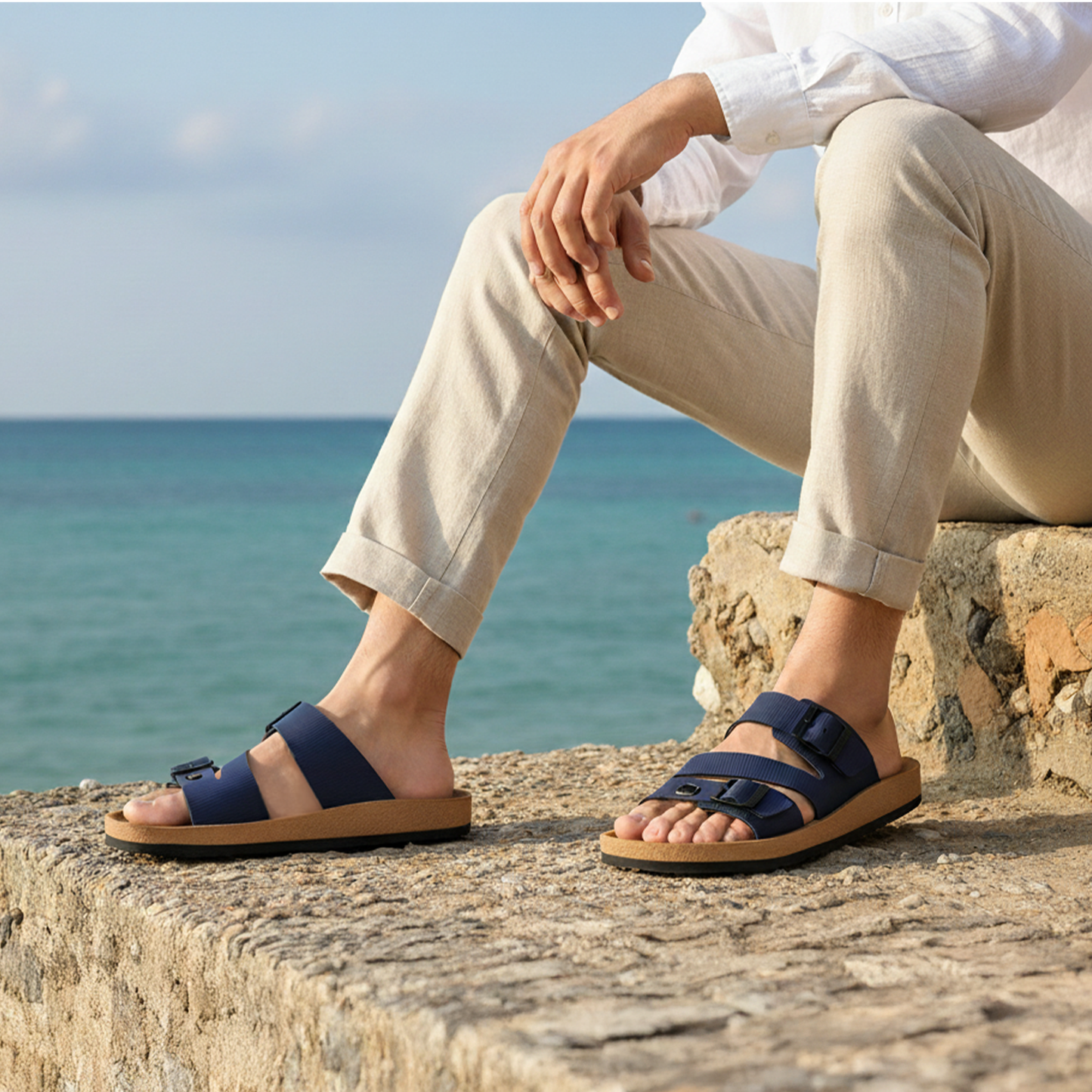 Men's Daily Wear Sandals - WGP53067 Blue
