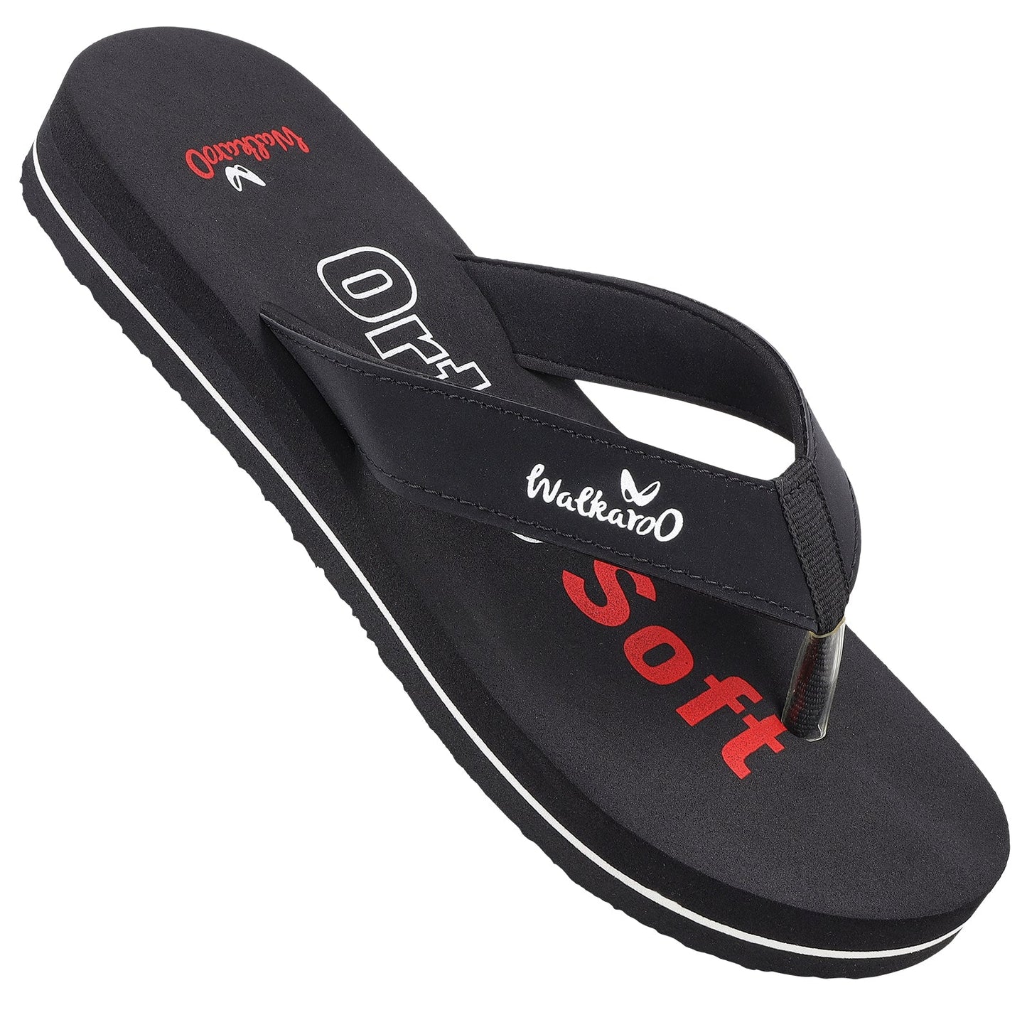 Walkaroo Women's Care Plus Flip-Flop  - WH3968 Black