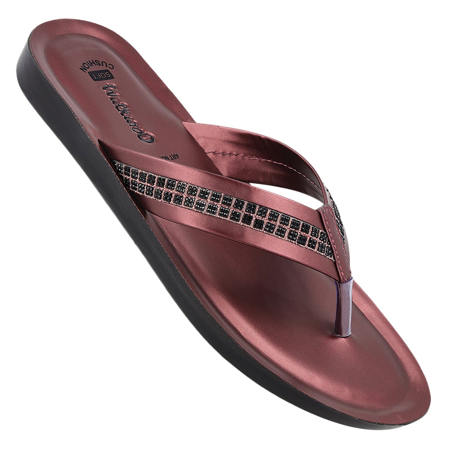 Women's Daily Wear Sandals  - WL7170 Burgundy