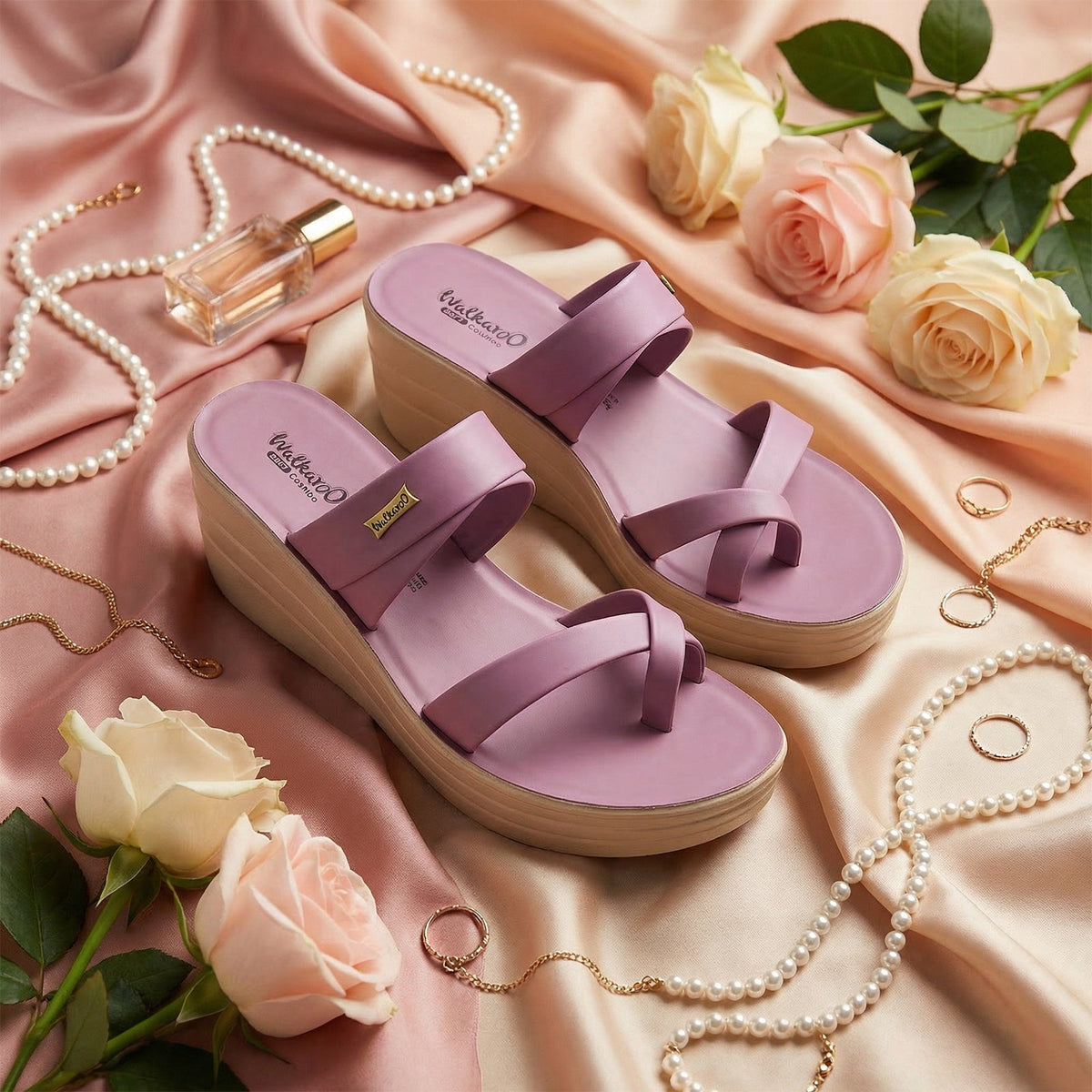 Women's Wedge Heel Sandals  - WLP72029 Mauve