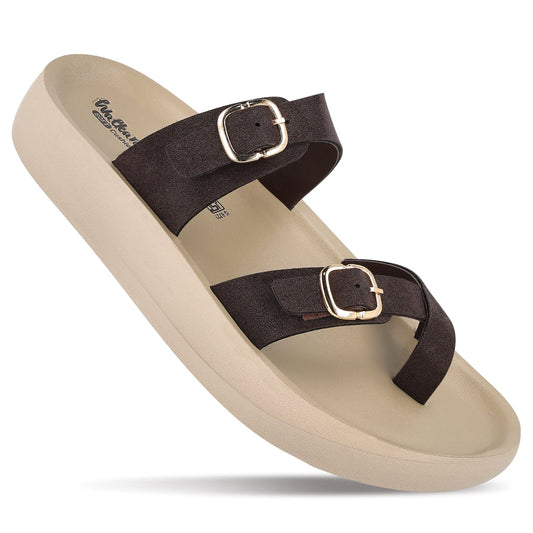 Women's Daily Wear Sandals - WLP72046 Chocolate
