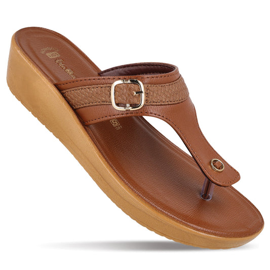 Women's Wedge Heel Sandals  - WLR71204 Brown