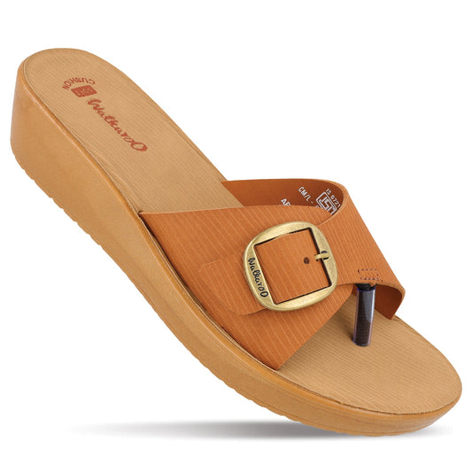 Women's Daily Wear Sandal - WLR73008 Caramel