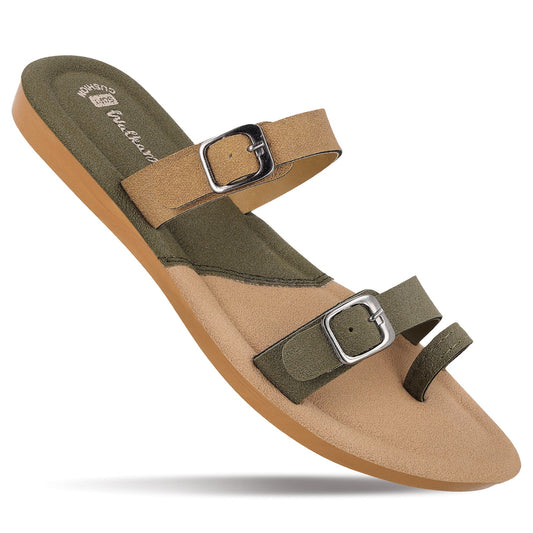 Women's Daily Wear Sandals  - WLR74010 Olive Beige