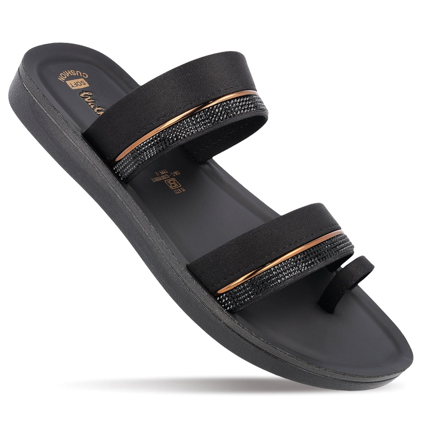 Women's Daily Wear Sandals  - WLR74024 Black