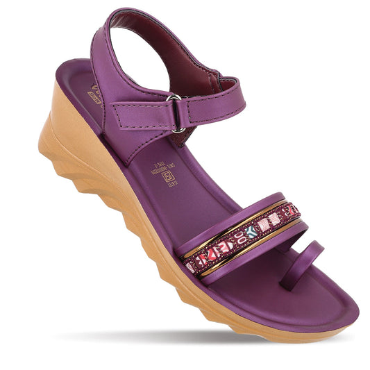 Girl's Wedge Heel Sandals  - WLR77030 Plum