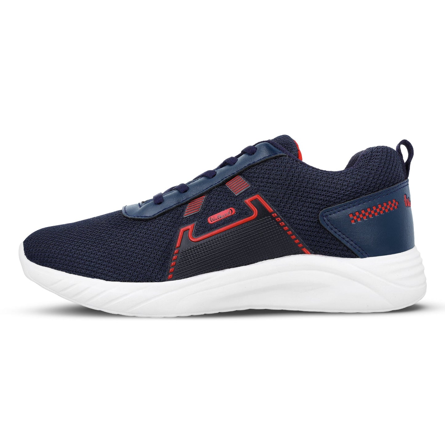 Men's Lace-up walking Shoes - WS3065 Navy Blue Red