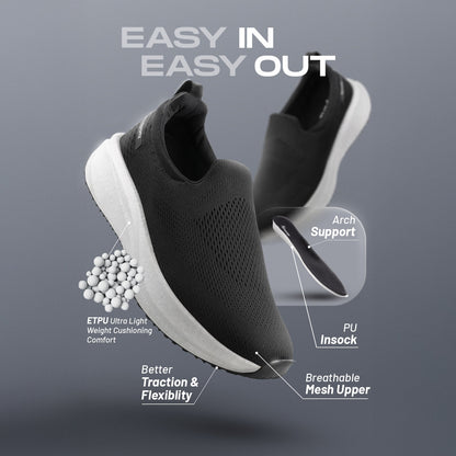 Men's Active Beads Sports Shoe - WS9170 Black