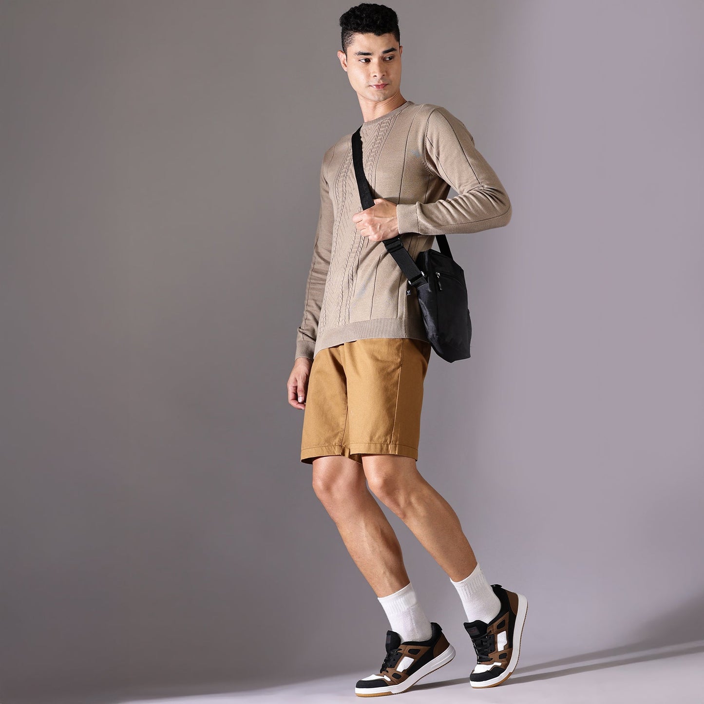 Men's Casual Sneakers - WY3344 Black Brown