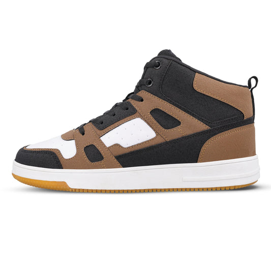 Men's High Top Sneakers - WY3466 Black Brown