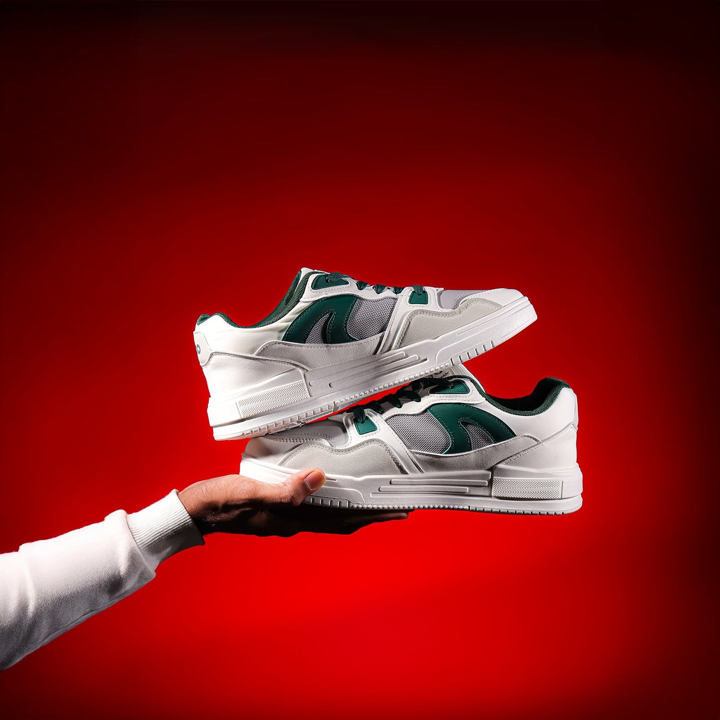 Men's Sports Sneakers - WY3499 White Green