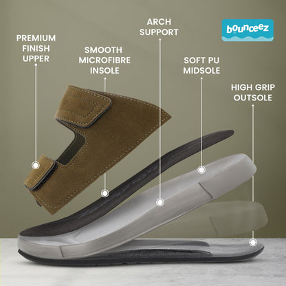 Men's Daily Wear Comfort Sandals - WGP53032 Olive