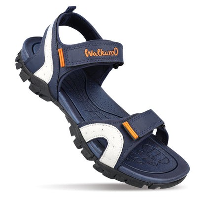 Walkaroo Men Strappy Floater Sandals  - XC4671 Blue