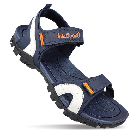 Walkaroo Men Strappy Floater Sandals  - XC4671 Blue
