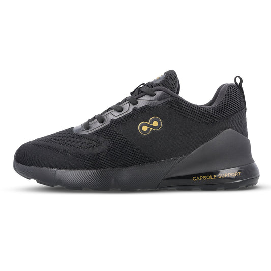 ALPHA-GO Men's Lace-up Sports Shoe - XS9751 Black Gold