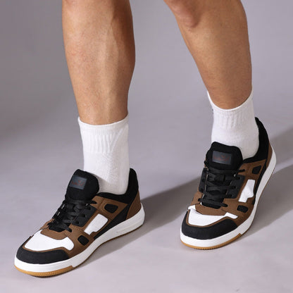 Men's Casual Sneakers - WY3344 Black Brown