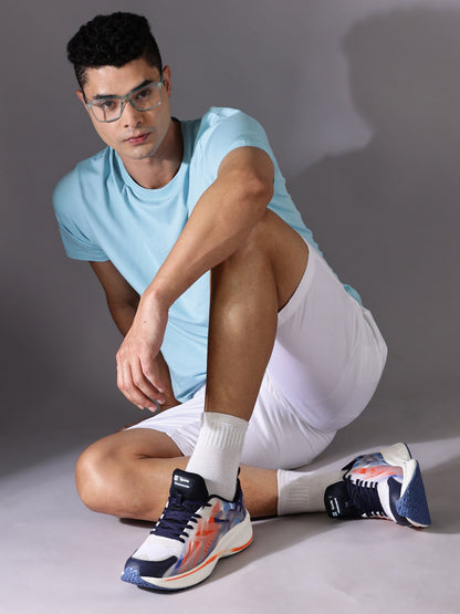 Men's Night Glow Sports Shoe - WS9134 Navy Blue Orange