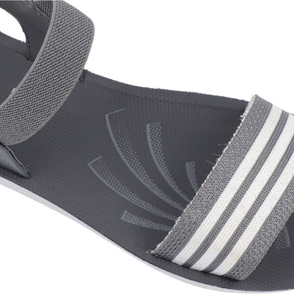 Blue Tyga Girls Ankle Strap Flat Sandals - BT2702 Grey - Walkaroo Footwear