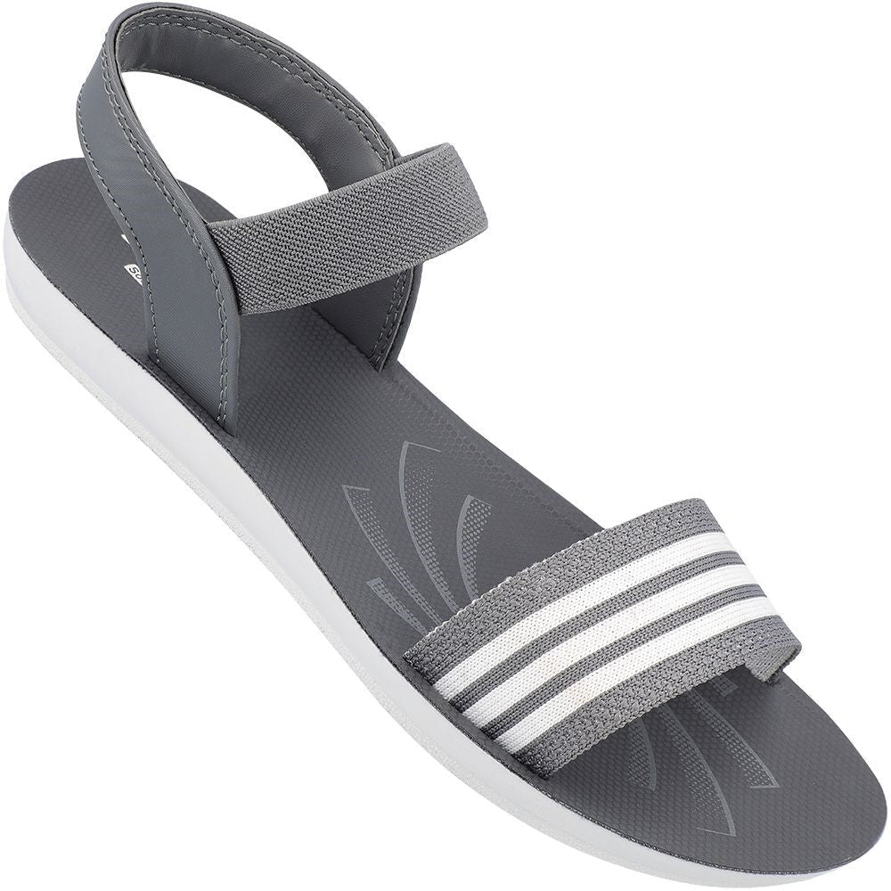 Blue Tyga Girls Ankle Strap Flat Sandals - BT2702 Grey - Walkaroo Footwear