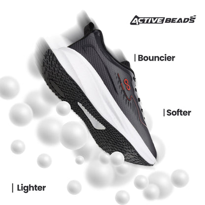 Men's Active Beads Sports Shoe - WS9163 Black