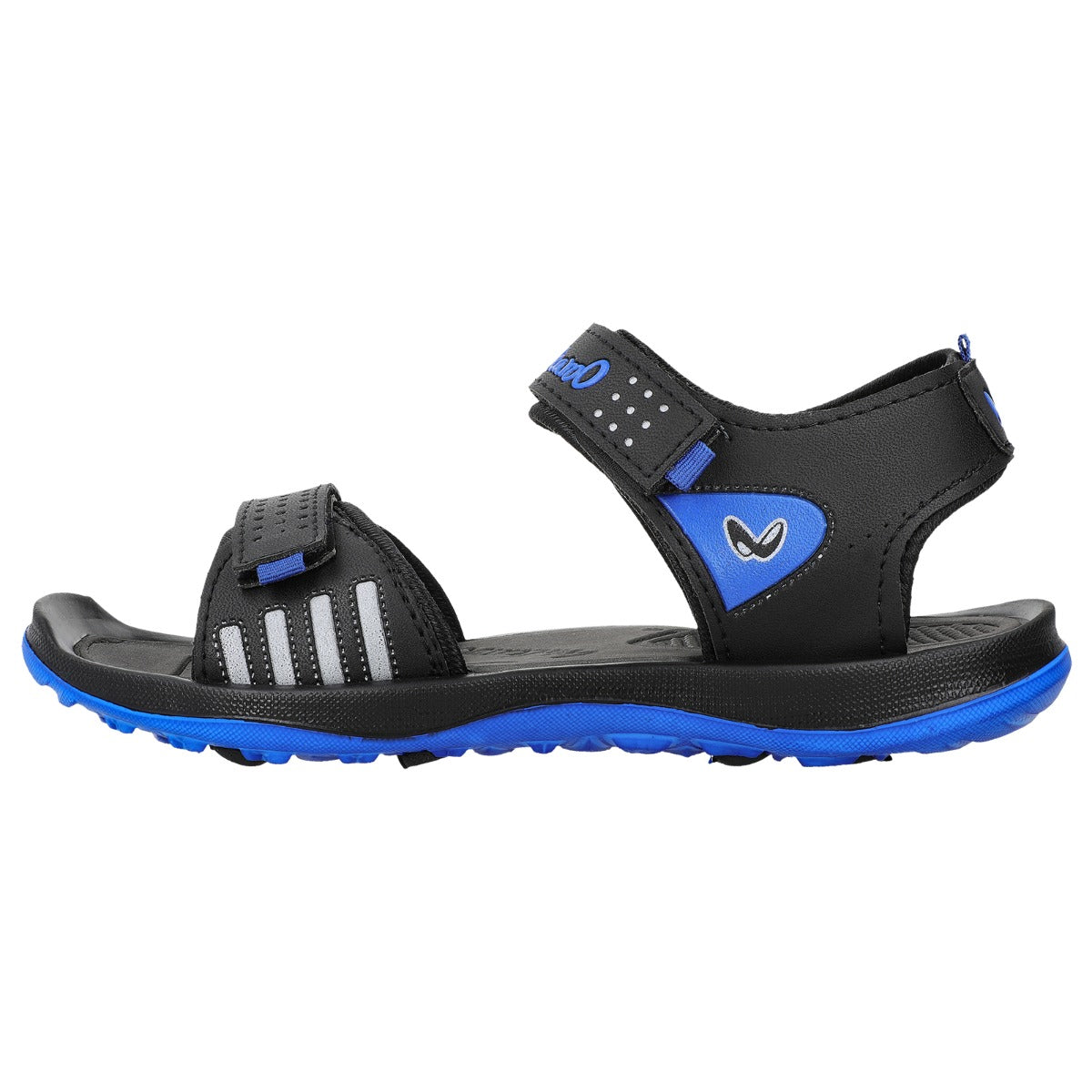 Walkaroo Men Strappy Floater Sandals - WC4301 Black Blue - Walkaroo Footwear