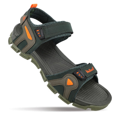 Walkaroo Men Sandal - WC4419 Olive Green - Walkaroo Footwear