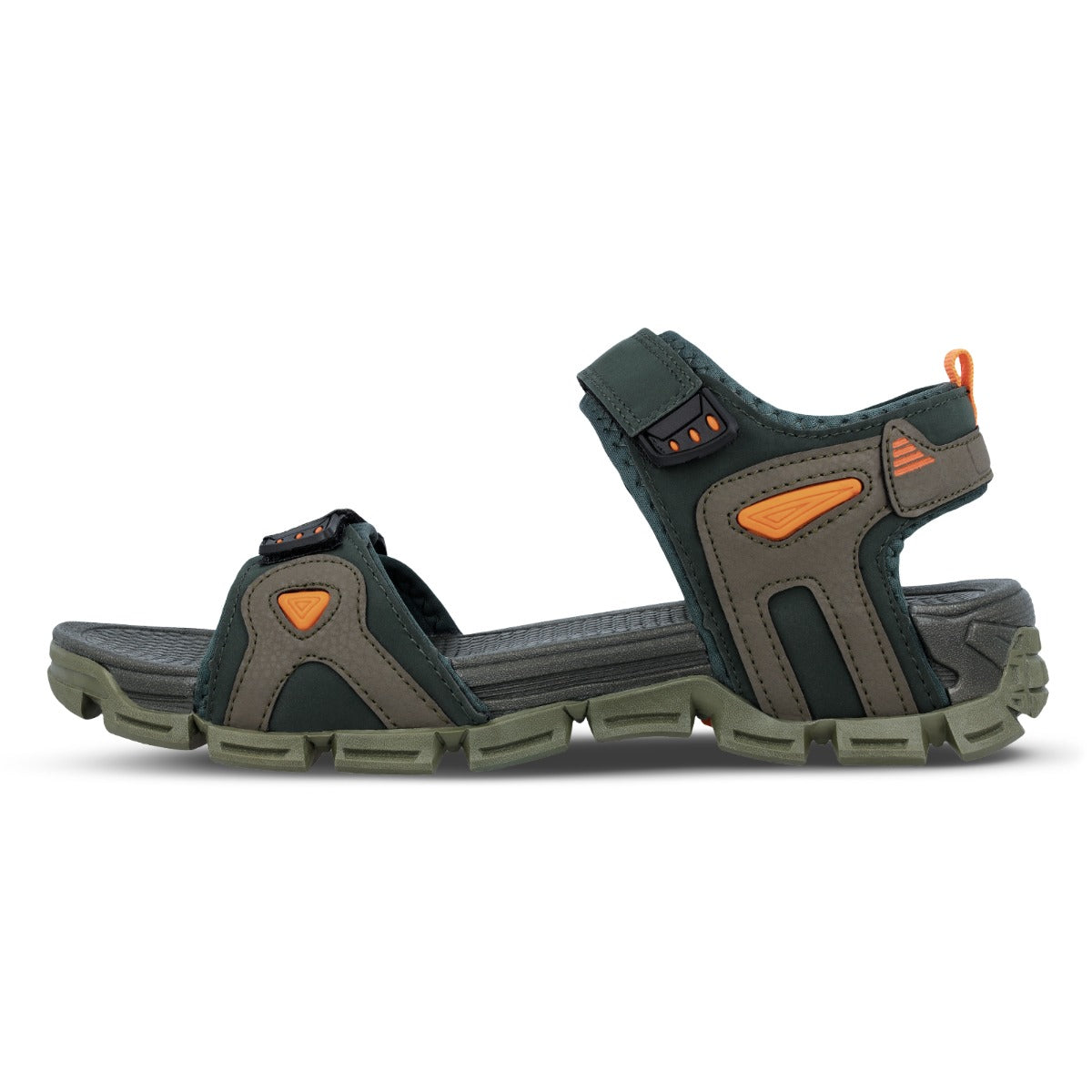 Walkaroo Men Sandal - WC4419 Olive Green - Walkaroo Footwear