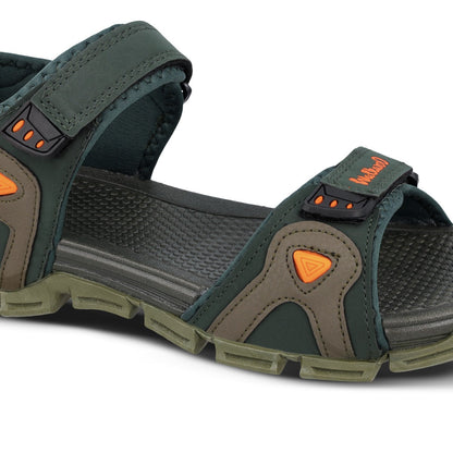 Walkaroo Men Sandal - WC4419 Olive Green - Walkaroo Footwear