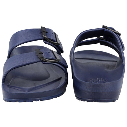 Walkaroo Men Slip On Slide Sandals - WC4808 Blue - Walkaroo Footwear