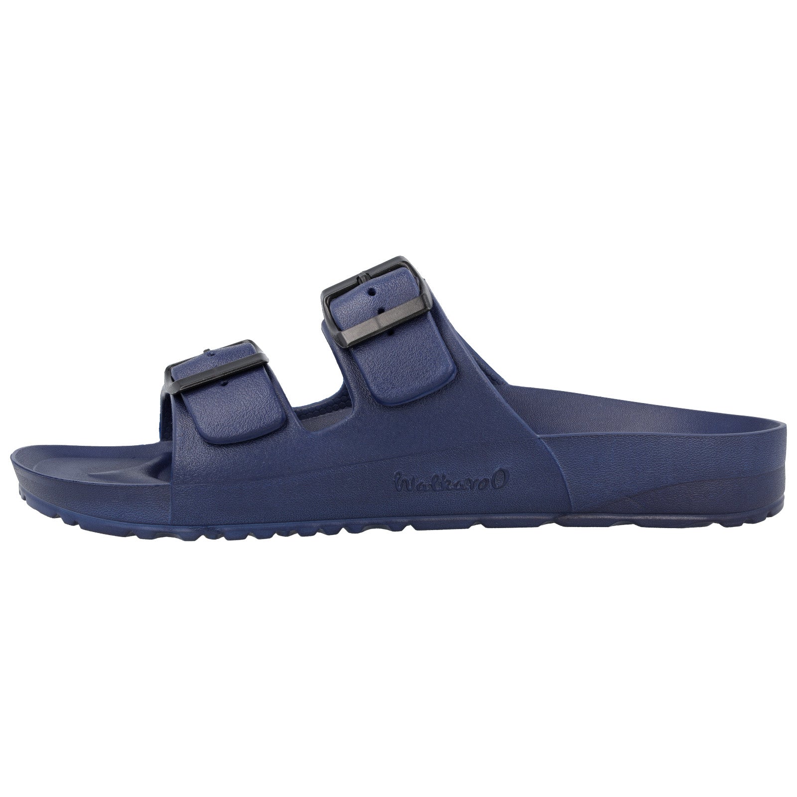 Walkaroo Men Slip On Slide Sandals - WC4808 Blue - Walkaroo Footwear