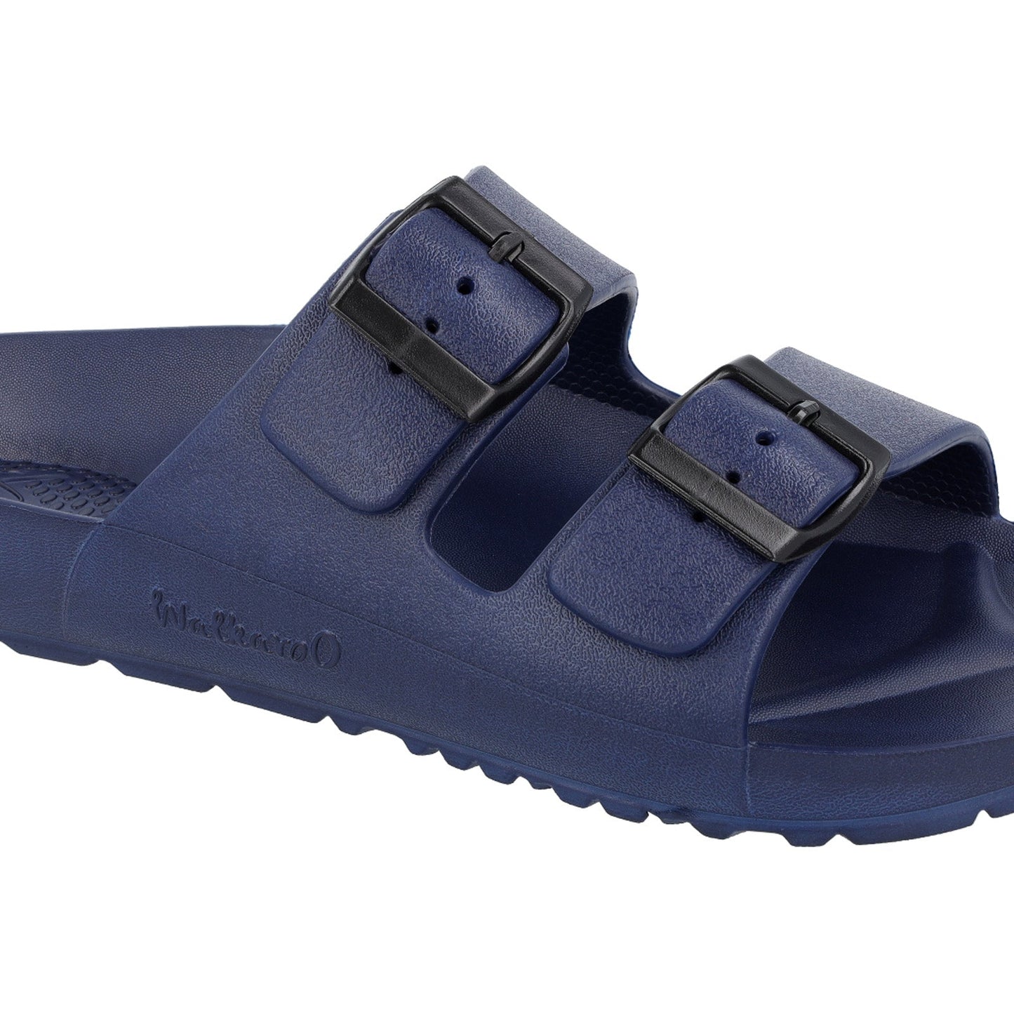 Walkaroo Men Slip On Slide Sandals - WC4808 Blue - Walkaroo Footwear