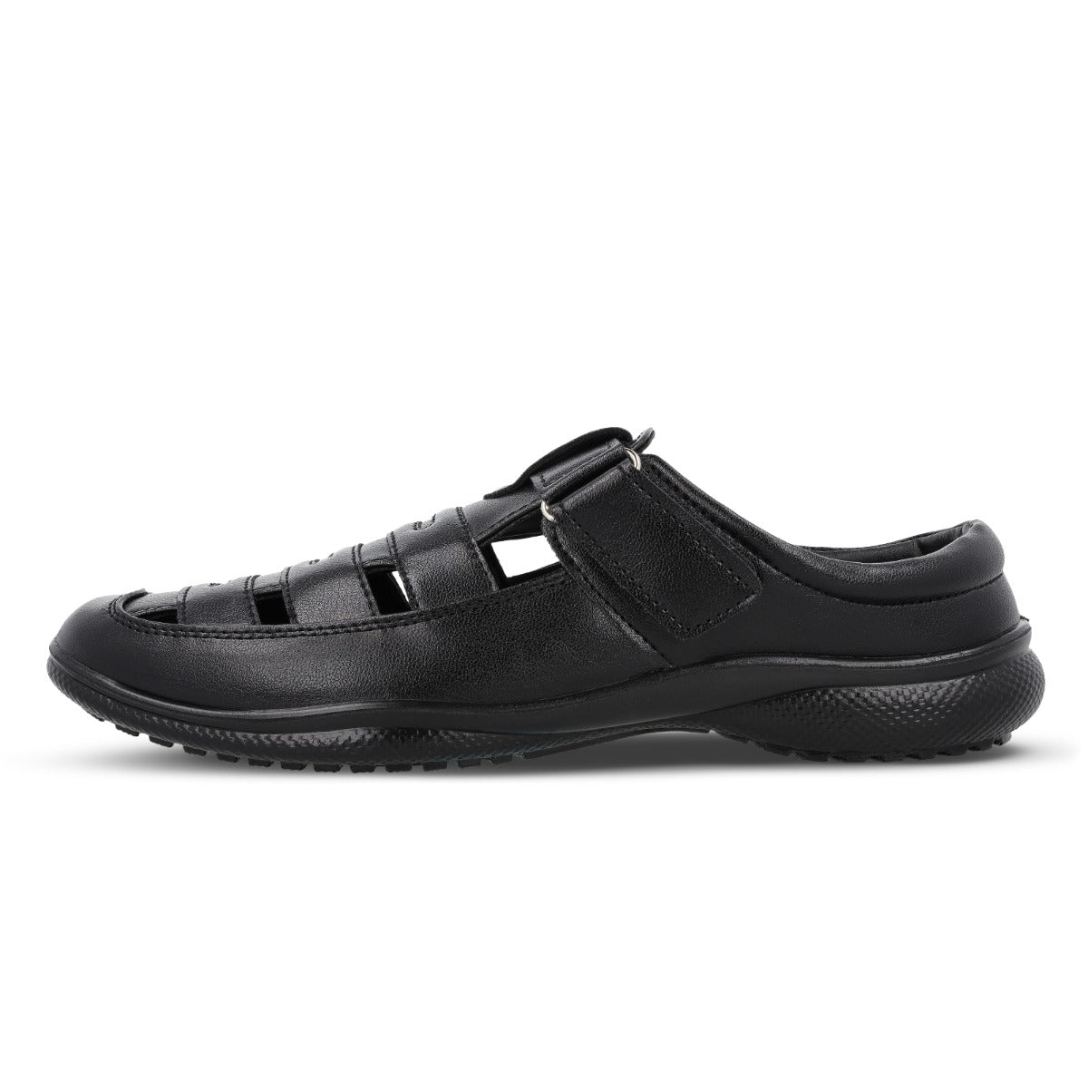 Walkaroo Men Roman Sandals - WF6258 Black - Walkaroo Footwear