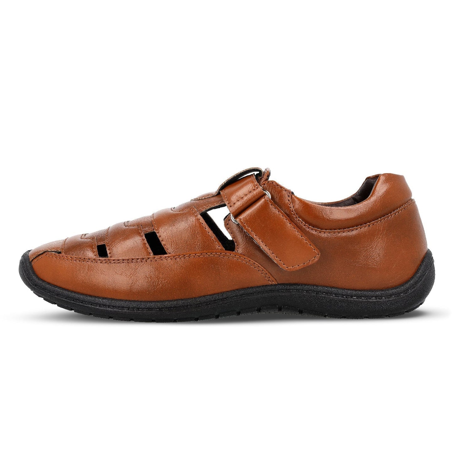 Walkaroo Xgo Gents Solid Roman Sandals - WF6259 Tan - Walkaroo Footwear