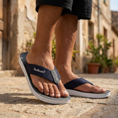 Walkaroo Men Solid Thong Sandals  - WG5002 Blue