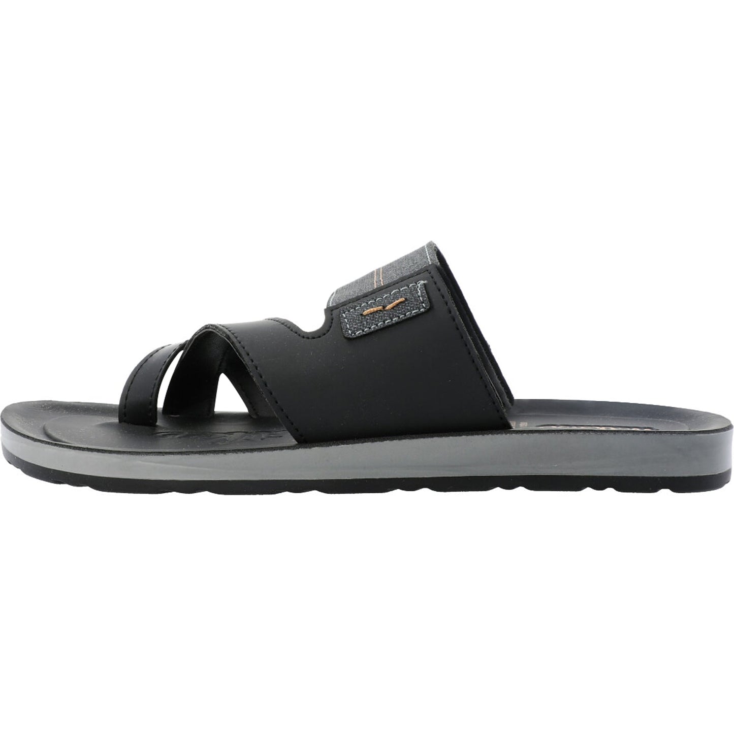 Walkaroo Men Cross Strap Slide Sandals - WG5301 Black - Walkaroo Footwear