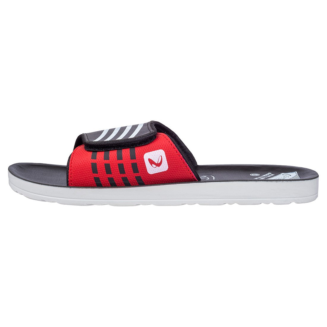 Walkaroo Mens Flip Flop Slippers - WG5319 Black Red - Walkaroo Footwear