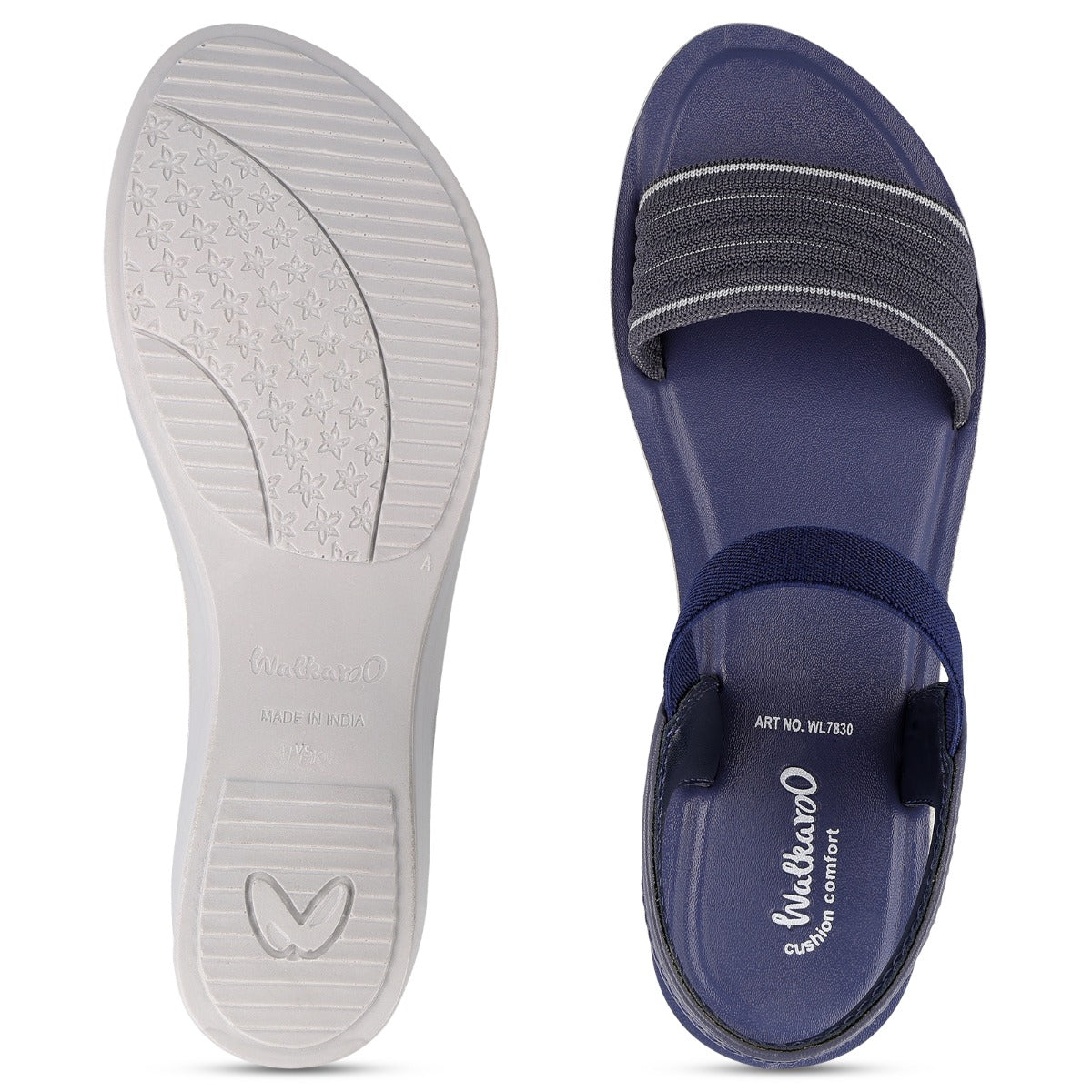 Walkaroo Womens Sandal - WL7830 Blue - Walkaroo Footwear