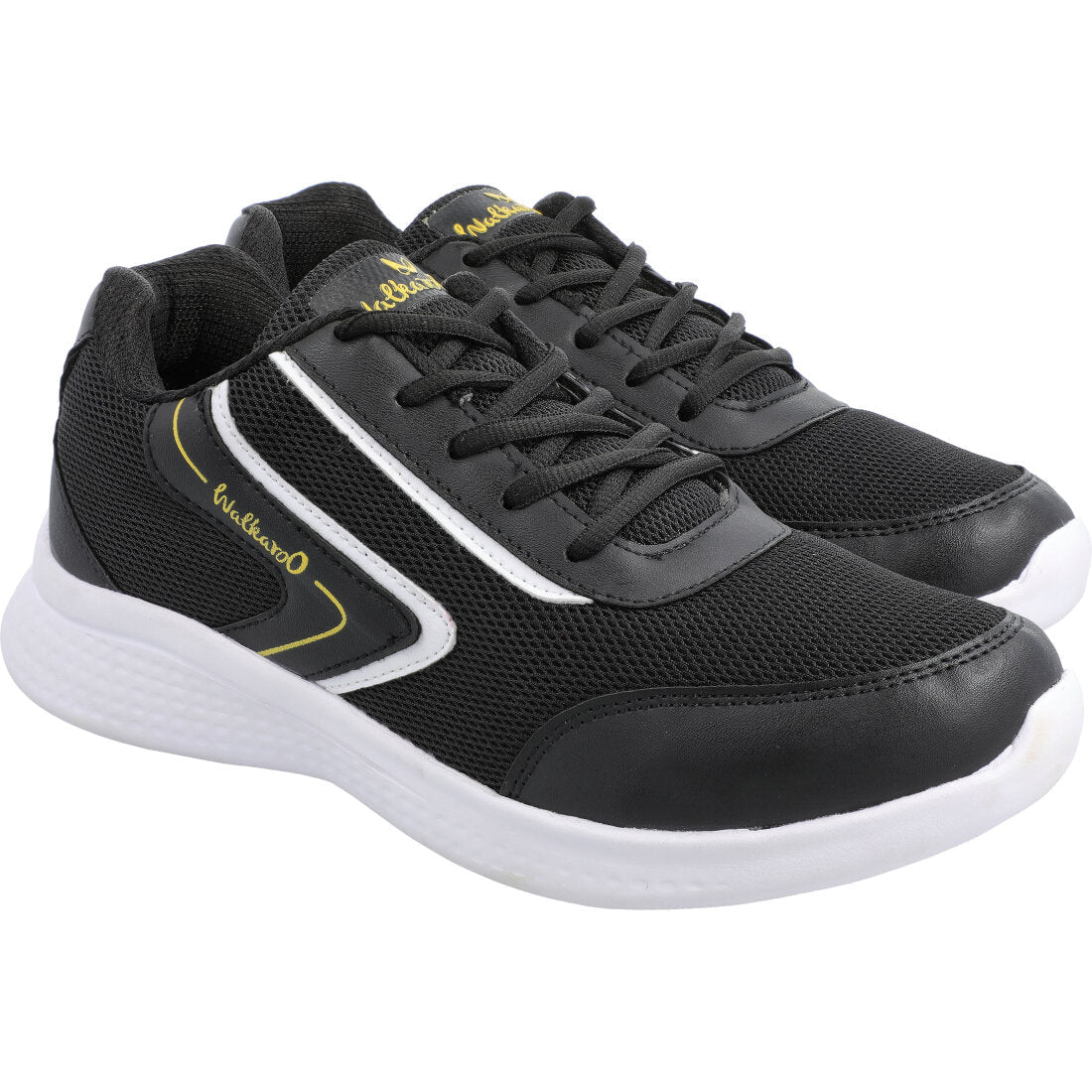 Walkaroo Men Lace-up Training Shoes - WS3040 Black - Walkaroo Footwear