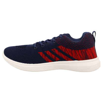 Walkaroo Boys Lace-up Training Shoes - WS3054 Navy Blue Red - Walkaroo Footwear