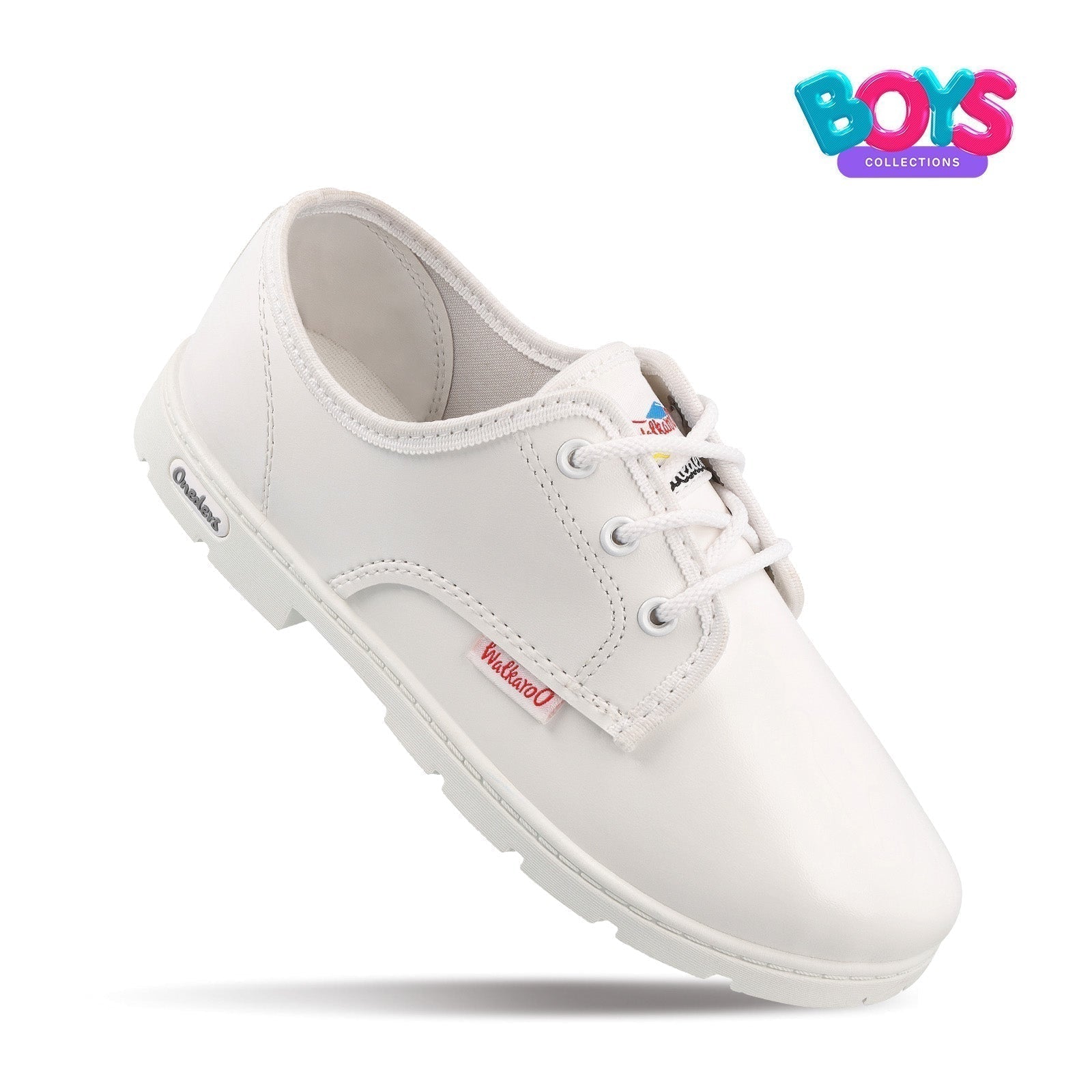 White Senior Boys School Shoes