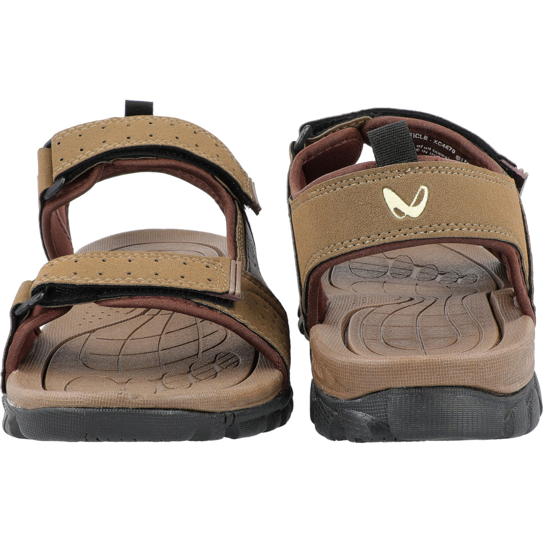 Walkaroo Men Strappy Floater Sandals - XC4670 Tan - Walkaroo Footwear